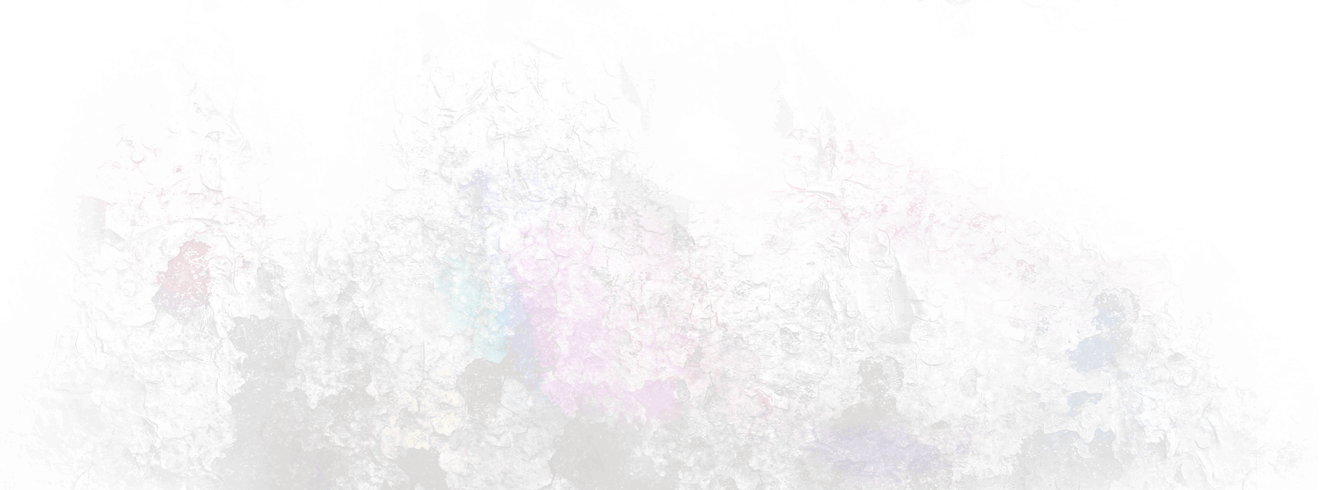 Abstract faded background with pastel splashes of pink, blue, and yellow on a grey textured surface.